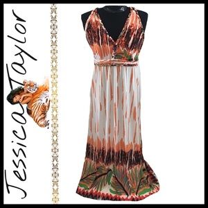 Jessica Taylor Maxi Dress with Tribal Print